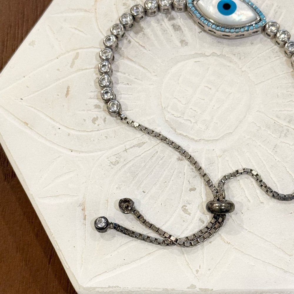 925 Silver Evil Eye Bracelet - image 4
